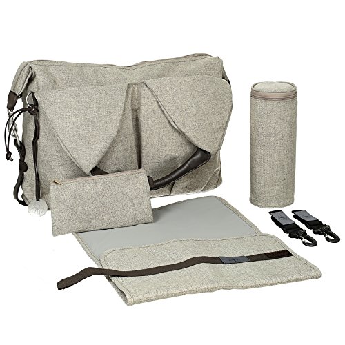 Lässig Wickeltasche Green Label Neckline Bag, choco mélange6
