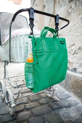 Lässig LBB15075 Kinderwagen-/Wickeltasche Casual Buggy Bag Star, deep green4