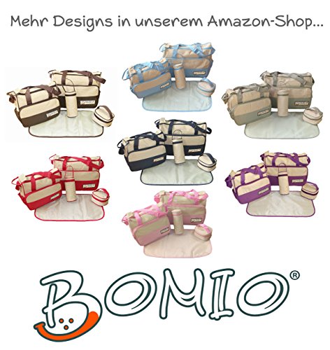 DAS ORIGINAL BOMIO® 5teiliges Baby Wickeltaschen-Set mit viel Stauraum 3