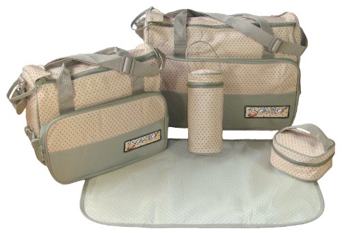 DAS ORIGINAL BOMIO® 5teiliges Baby Wickeltaschen-Set mit viel Stauraum