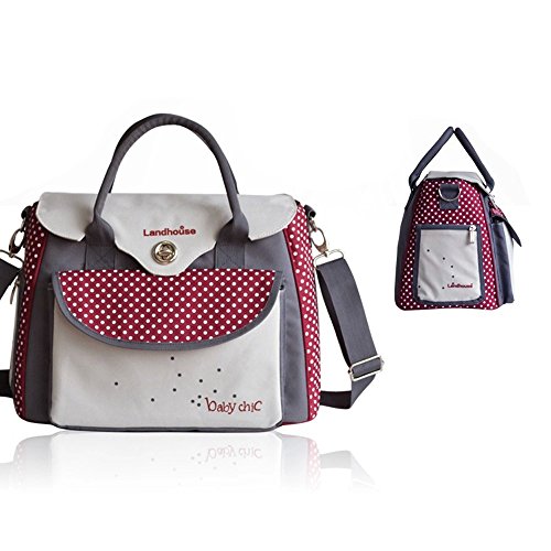 FeelGlad(TM) Multifunktionale großer Kapazität- Kinderwagen Organizer Mama Handtasche Wasserdichte Baby Windel Windel Wickeltasche Baby Reisen Tasche (Type2)5